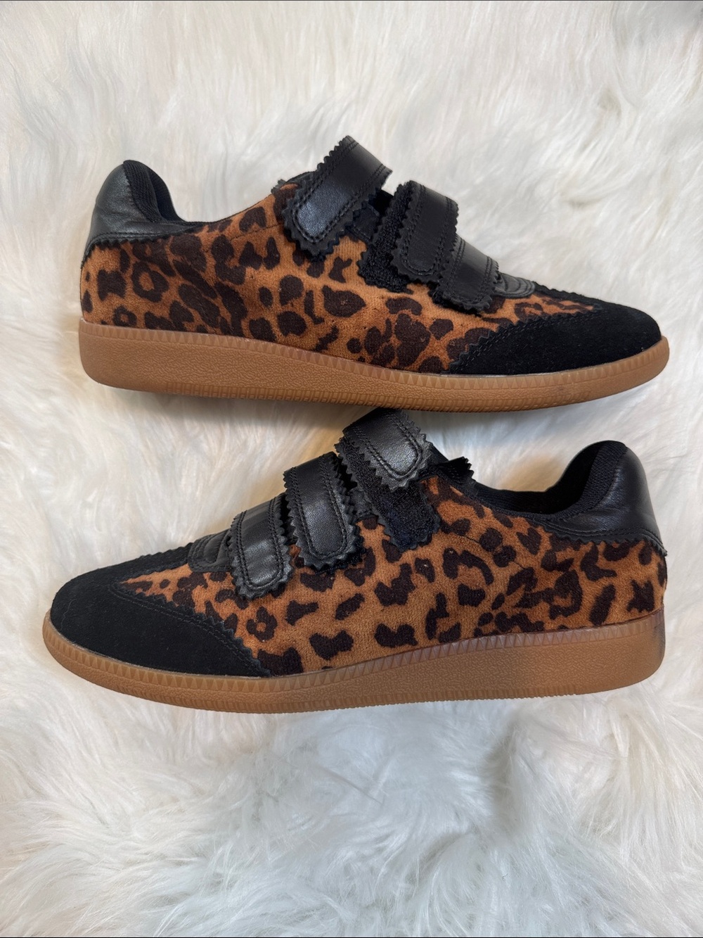 Silent D Leopard Print Velcro Sneakers size EU 39